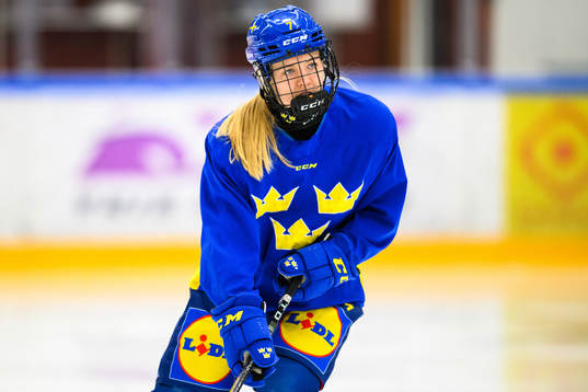 Sanna Halsius of Sweden at a practice session