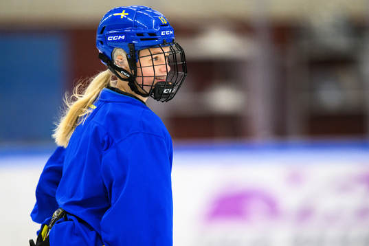Mira Hallin of Sweden at a practice session