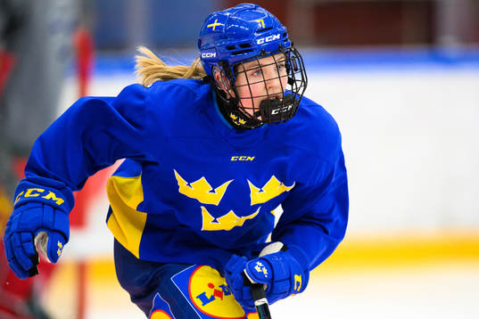 Sanna Halsius of Sweden at a practice session