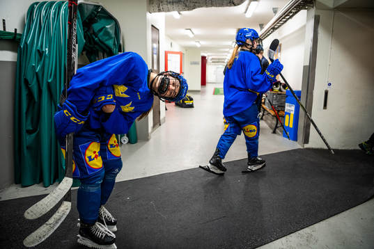 Emma Rehn of Sweden at a practice session