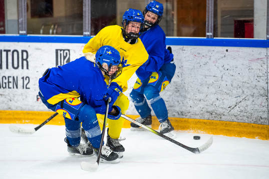 Mira Hallin and Nellie Svensson of Sweden at a practice