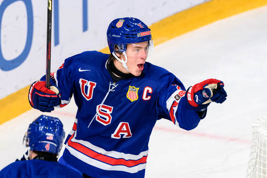 Rutger McGroarty of USA celebrates