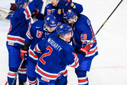 Rutger McGroarty of USA celebrates