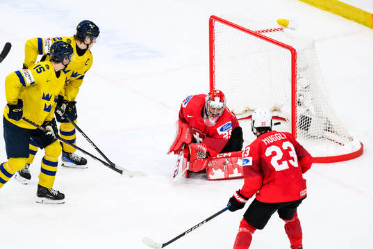Goaltender Alessio Beglieri of Switzerland