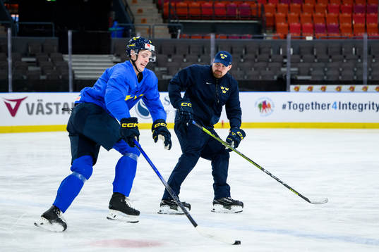 Anton Johansson and Assistant coach Gereon Dahlgren of