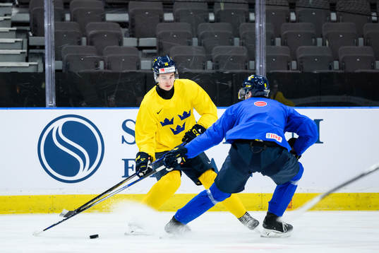 Felix Unger Sörum and Anton Johansson of Sweden at a