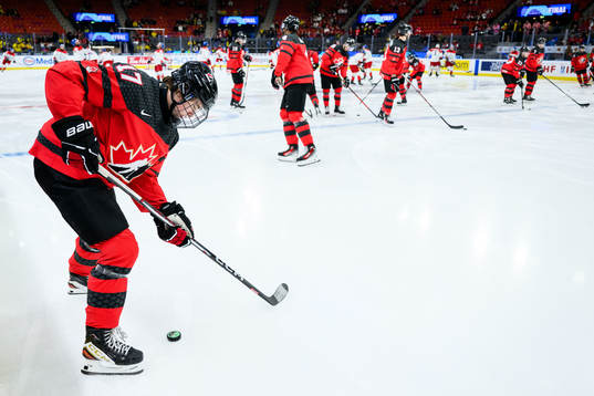 Macklin Celebrini of Canada