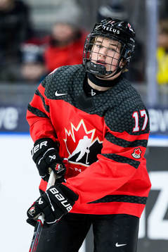 Macklin Celebrini of Canada