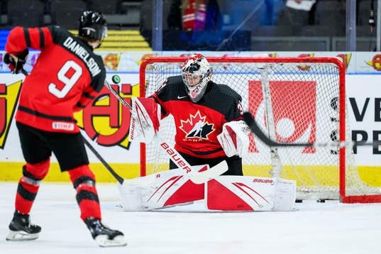 Goalkeeper Samuel St-Hilaire of Canada