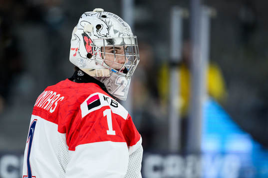 Goaltender Jakub Vondras of Czech Republic