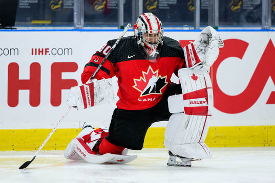 Goalkeeper Mathis Rousseau of Canada