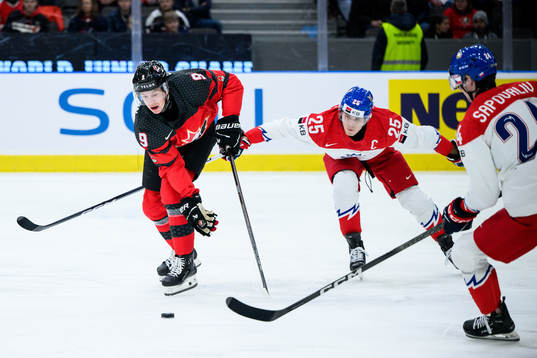 Nate Danielson of Canada and Jiri Kulich of Czech Republic
