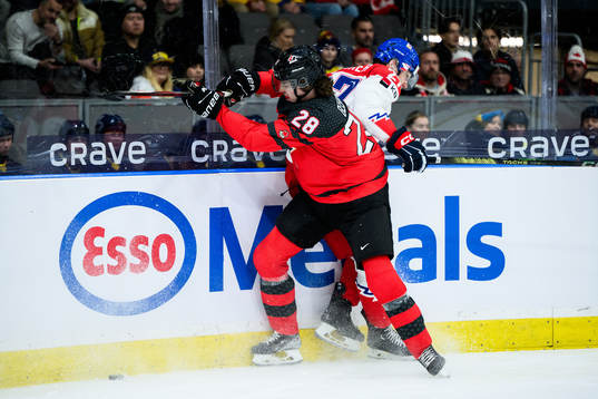 Conor Geekie of Canada and Marek Alscher of Czech Republic