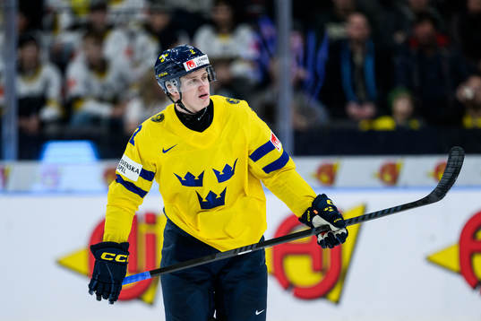 Elias Pettersson of Sweden looks dejected