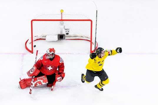 David Edstrom of Sweden celebrates
