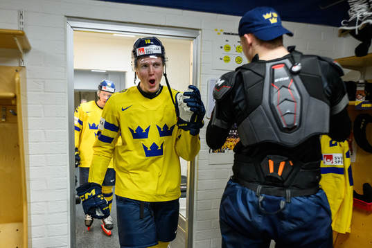 Filip Bystedt of Sweden celebrates
