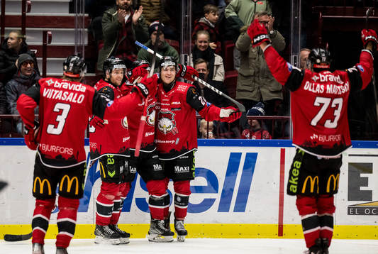 Malmö Redhawks Janne Kuokkanen jublar