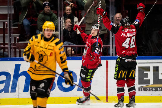 Malmö Redhawks Janne Kuokkanen jublar