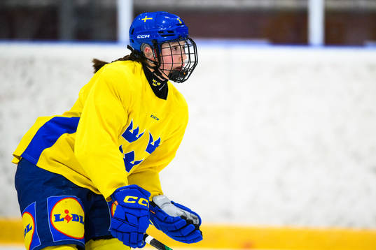 Elsa Åberg of Sweden at a practice session