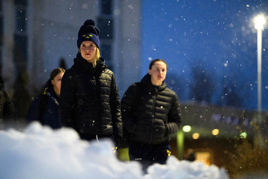 Nellie Svensson of Sweden at a practice session