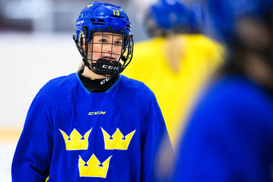Mira Hallin of Sweden at a practice session