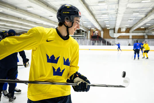 David Edstrom of Sweden at a practice session