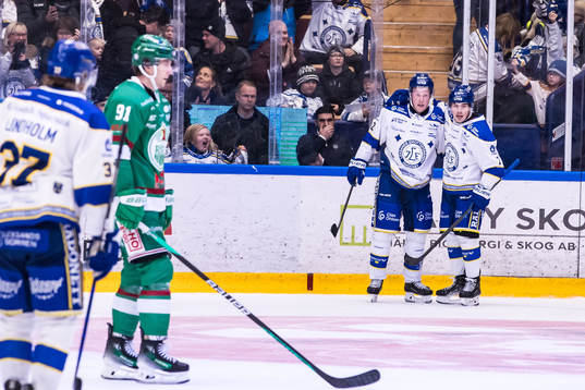 Leksands Kalle Östman jublar