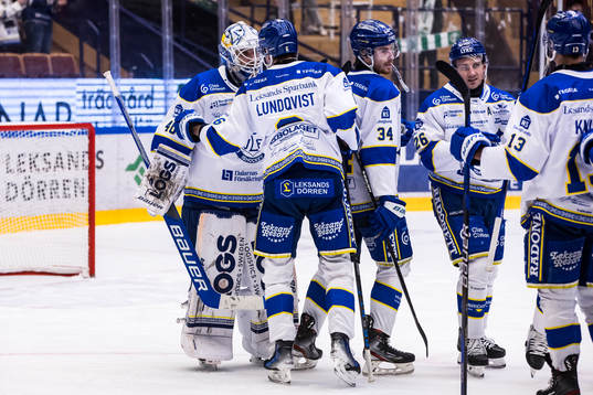 Leksands spelarna jublar