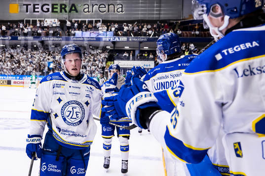 Leksands Kalle Östman jublar
