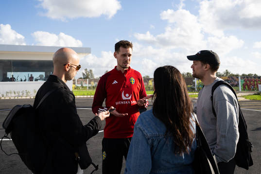 Interim coach Daniel Bäckström of the Swedish men's