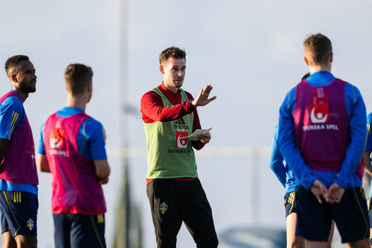 Interim coach Daniel Bäckström of the Swedish men's