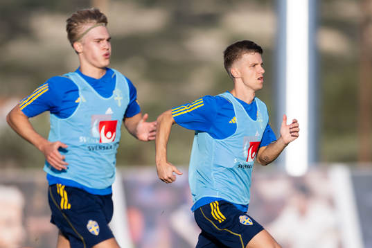 Lucas Bergvall and Samuel Leach Holm of the Swedish men's