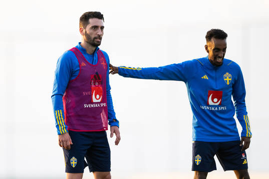 Nahir Besara and Taha Ali of the Swedish men's football