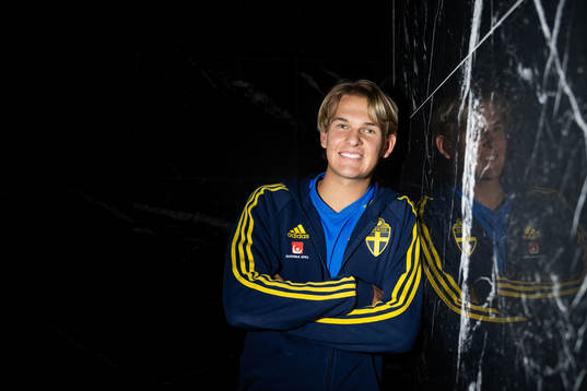 Markus Karlsson of the Swedish men's football national team