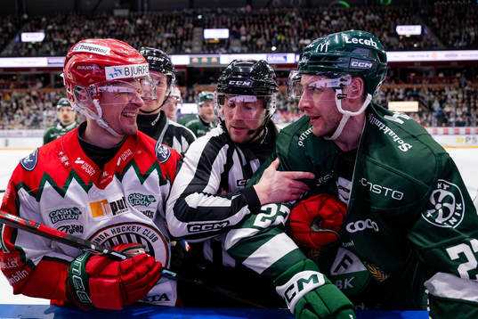 Frölundas Nicklas Lasu och Färjestads Per Åslund