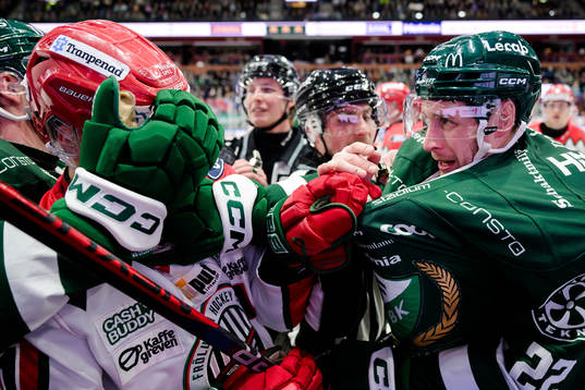 Frölundas Nicklas Lasu och Färjestads Per Åslund