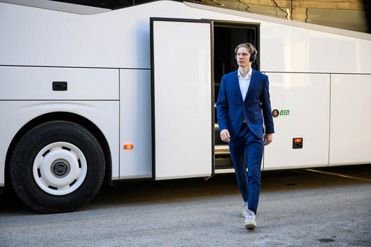 goaltender Melker Thelin of Sweden