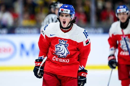 Matyas Melovsky of Czech Republic celebrates the 0-1 goal