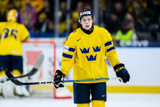 Axel Sandin-Pellikka of Sweden looks dejected