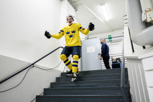 Anton Johansson of Sweden celebrates
