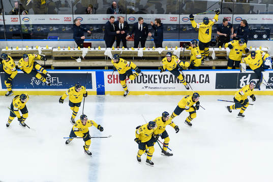 Players of Sweden celebrae