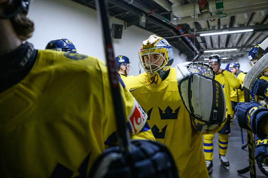 goaltender Hugo Hävelid of Sweden