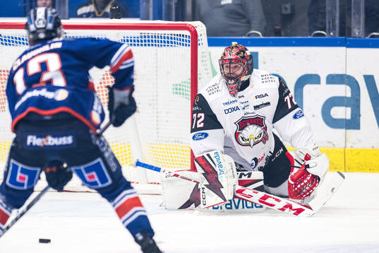 Växjös Dylan McLaughlin och Malmö Redhawks målvakt