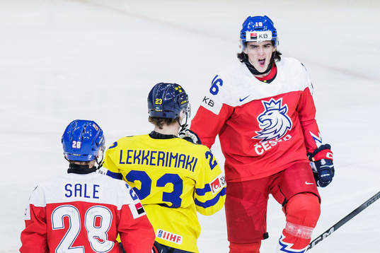 Matyas Melovsky of Czech Republic celebrates the 0-1 goal