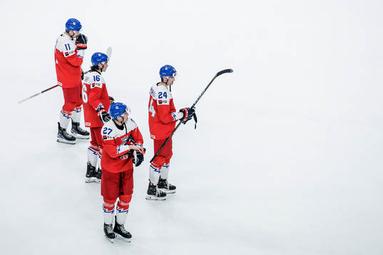 Players of Czech Republic look dejected
