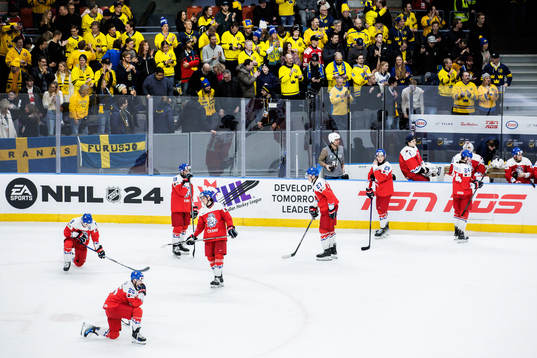 Players of Czech Republic look dejected
