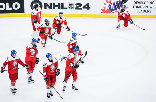 Players of Czech Republic look dejected