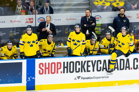 Players and staff of Sweden