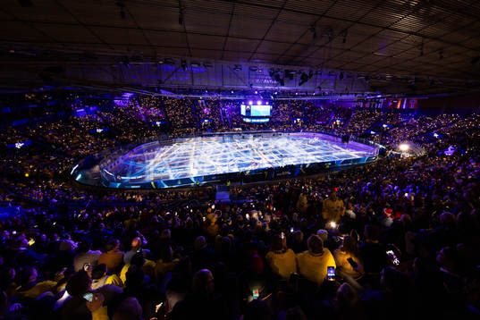 View from the stands in arena Scandinavium