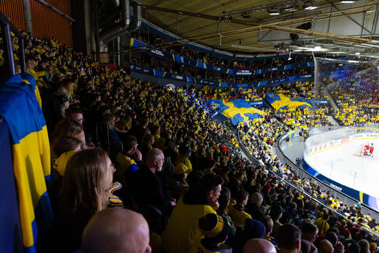 View from the stands in arena Scandinavium